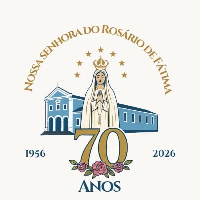 Emblema do Jubileu de 70 anos do Santuário de Nossa Senhora do Rosário de Fátima (1956-2026)
